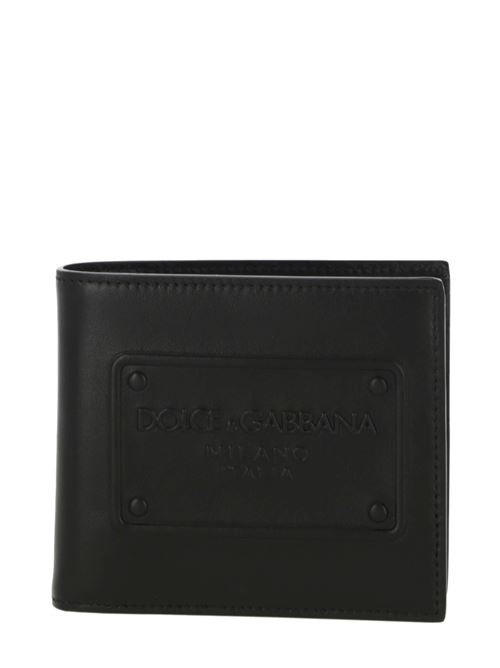 Logo-patch folded leather wallet Dolce & Gabbana | BP1321AG21880999